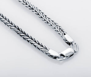 Sterling Silver Wheat Chain, Handmade Norse Jewelry