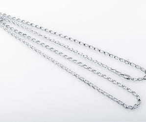 925 Silver Curb Chain, Handmade Viking Jewelry