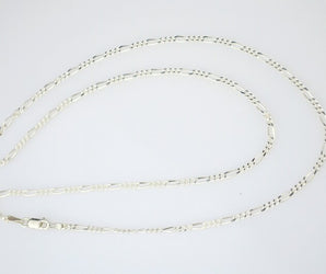 Silver Figaro Chain - Simple Accessory Perfect for Any Pendant Handmade Thin Chain Necklace for Men and Women