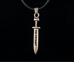 Ulfberht Sword Pendant Bronze Viking Jewelry