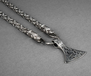 Viking Axe Sterling Silver Pendant from Mammen Village
