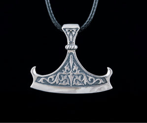 Perun Axe Blade Sterling Silver Slavic Pendant