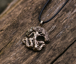 Yggdrasil World Tree Bronze Pendant Norse Jewelry