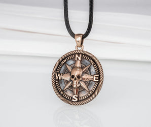 Pirate Symbol Pendant Bronze Jewelry