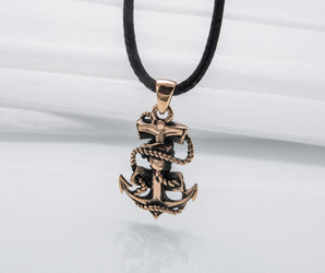 Anchor Symbol Pendant with Hand Bronze Handcrafted Jewelry