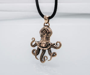 Octopus Pendant Bronze Sailor Jewelry