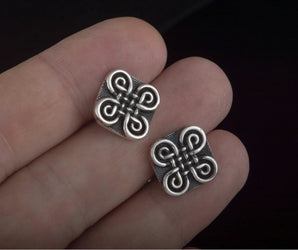 Unique Handmade Cufflinks with Ornament Sterling Silver Jewelry