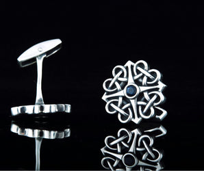 Unique Handmade Cufflinks with Cubic Zirconia Sterling Silver Jewelry