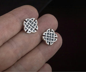 Unique Cufflinks with Ornament Sterling Silver Handmade Jewelry V02