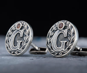 Unique Masonic Cufflinks with Symbols Sterling Silver Handmade Jewelry