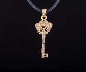 14K Gold Fashion Key Pendant Jewelry