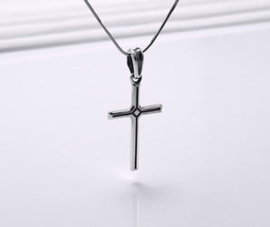Sterling Silver Cross Pendant, Handmade Christian Jewelry