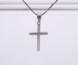 Sterling Silver Cross Pendant with Outline, Handmade Christian Jewelry