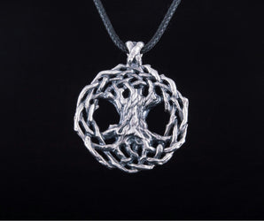 Yggdrasil World Tree Sterling Silver Pendant Viking Jewelry
