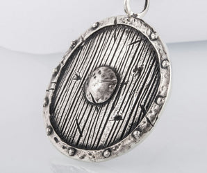 Old Viking Shield Sterling Silver Pendant
