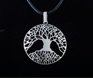Yggdrasil The World Tree Sterling Silver Pendant Viking Jewelry