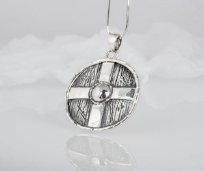 Rollo's Shield Pendant Unique Sterling Silver Viking Necklace