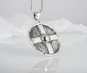 Rollo's Shield Pendant Unique Sterling Silver Viking Necklace