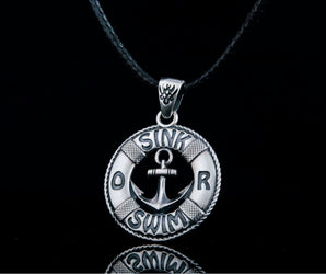 Sailor Lifebuoy Pendant Sterling Silver Jewelry