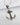 Small Anchor Symbol with Ship Steering Wheel Pendant Sterling Silver Norse Jewelry - VarVar Jewelry
