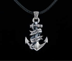 Anchor Pendant Sterling Silver Handcrafted Jewelry