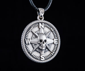 Pirate Symbol Pendant Sterling Silver Jewelry