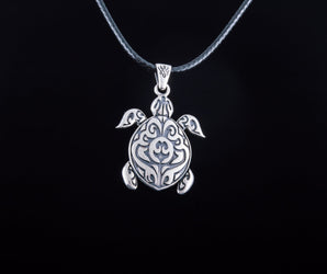 Tortoise Pendant Sterling Silver Jewelry