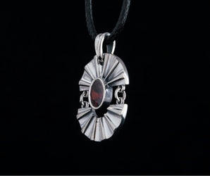 Fashion Pendant with Gem Sterling Silver Handmade Jewelry