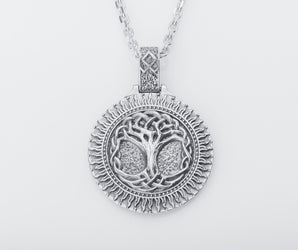 Yggdrasil Pendant, 925 Silver Viking Jewelry