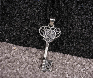 Unique Handmade Viking Pendant with Celtic knots and Triquetra symbol, 925 silver jewelry
