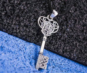 Unique Handmade Viking Pendant with Celtic knots and Triquetra symbol, 925 silver jewelry