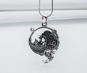 Sea Dragon 925 Silver Pendant, Unique Handmade Jewelry
