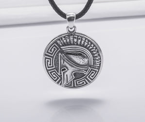 Spartan Sterling Silver Pendant, Handmade Jewelry