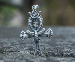 Unique Handmade Egypt Ankh Pendant Sterling Silver Jewelry