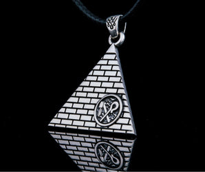 Hekha and Nekhakha Symbol Pendant Sterling Silver Egypt Jewelry