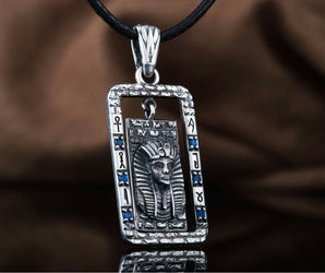 Egypt Pendant with Gems Sterling Silver Jewelry