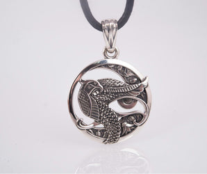 Sterling Silver Egypt Pendant with Falcon Horus, God of Sky, Unique handmade Jewelry