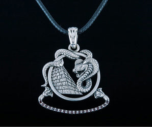 Snake Pendant Sterling Silver Egypt Jewelry