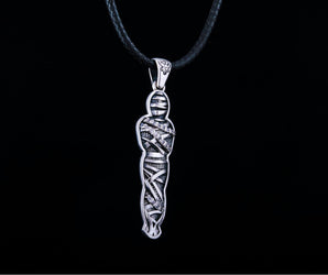 Mummy Jewelry Pendant with Cubic Zirconia Sterling Silver Egypt Jewelry