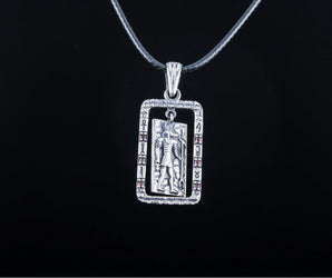 Egypt Pendant with Anubis and Cubic Zirconia Sterling Silver Jewelry
