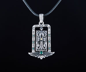 Egypt Pendant With Ankh and Cubic Zirconia Sterling Silver Jewelry