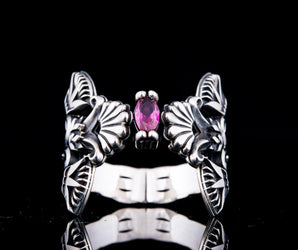 Egypt Ring with Cubic Zirconia Sterling Silver Jewelry
