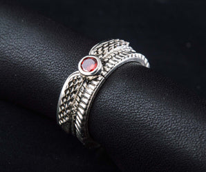 Isida Ring with Cubic Zirconia Sterling Silver Egypt Jewelry