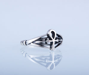 Ankh Egypt Ring Sterling Silver Jewelry