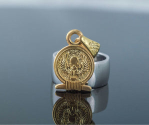 Scarabeus Amulet Pendant Gold Egypt Unique Jewelry