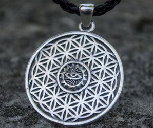 Flower of Life Pendant Sterling Silver Unique Jewelry