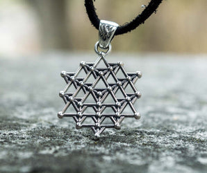 Unique Handmade Geometry Pendant Sterling Silver Viking Jewelry