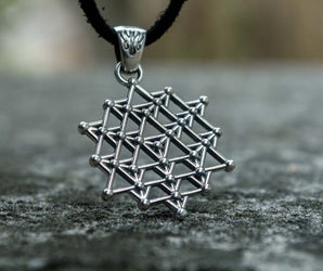 Unique Handmade Geometry Pendant Sterling Silver Viking Jewelry