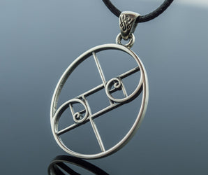 Golden Triangle Pendant Sterling Silver Handmade Geometry Jewelry