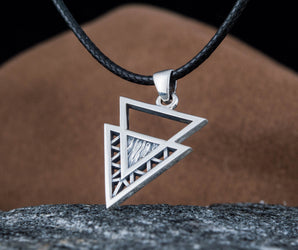 Geometry Triangle Symbol Pendant Sterling Silver Jewelry